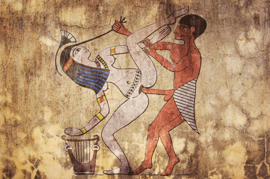 Escena del Papiro Erótico de Turín.