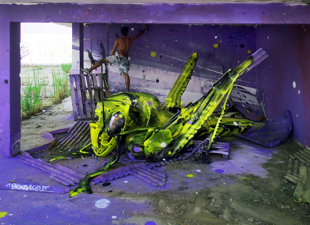 Bordalo II arte urbano reciclaje basura