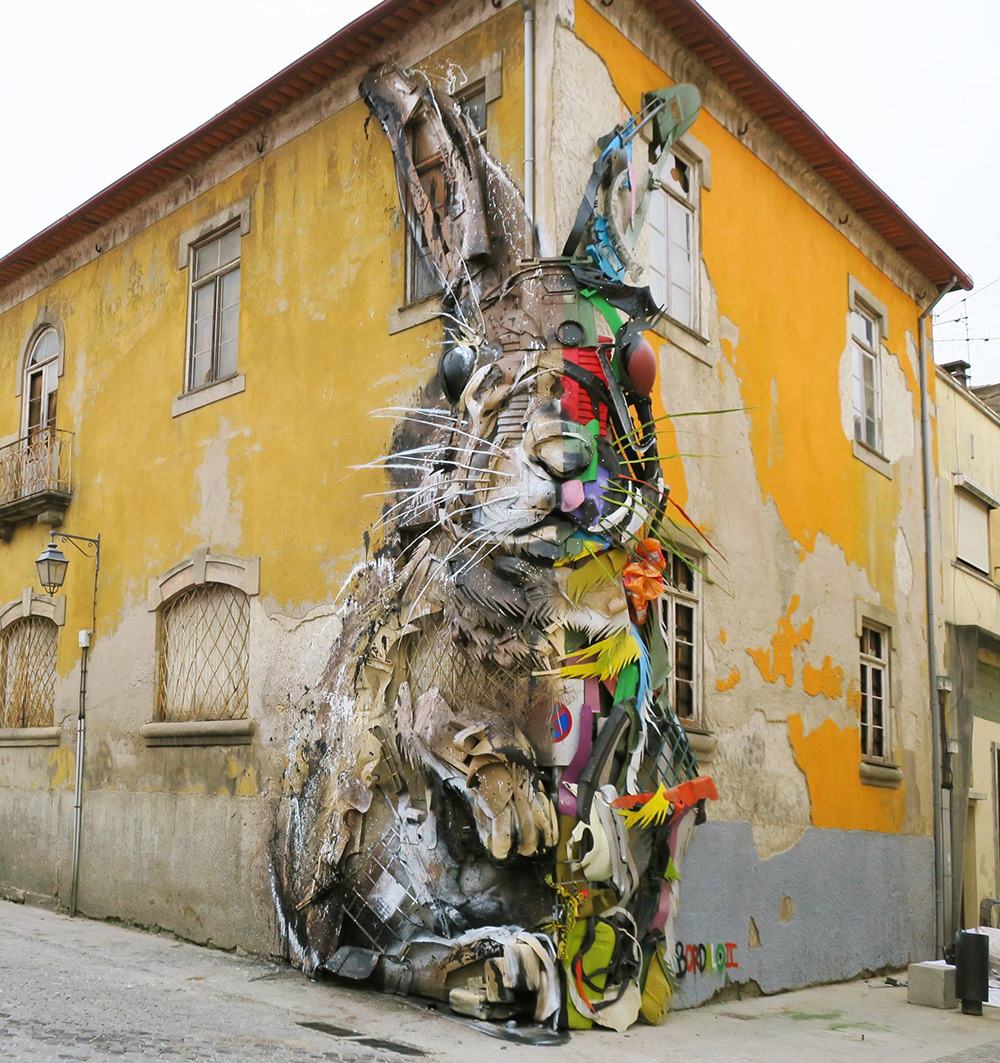 Bordalo II arte urbano reciclaje basura