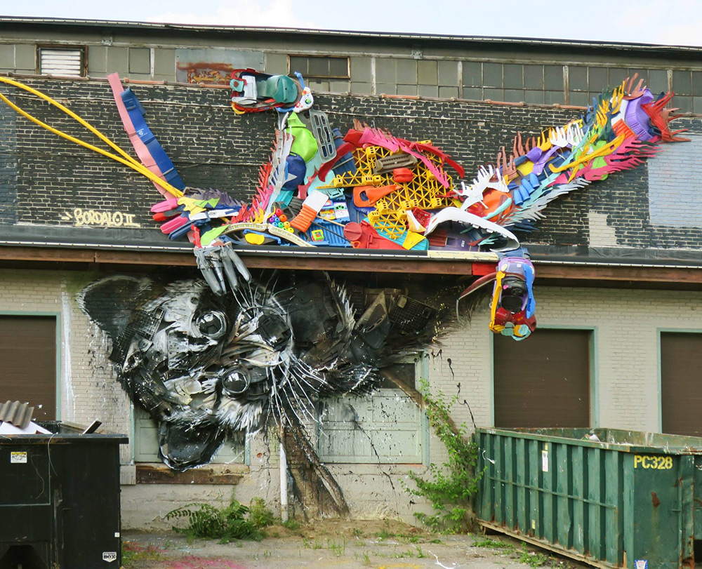 Bordalo II arte urbano reciclaje basura
