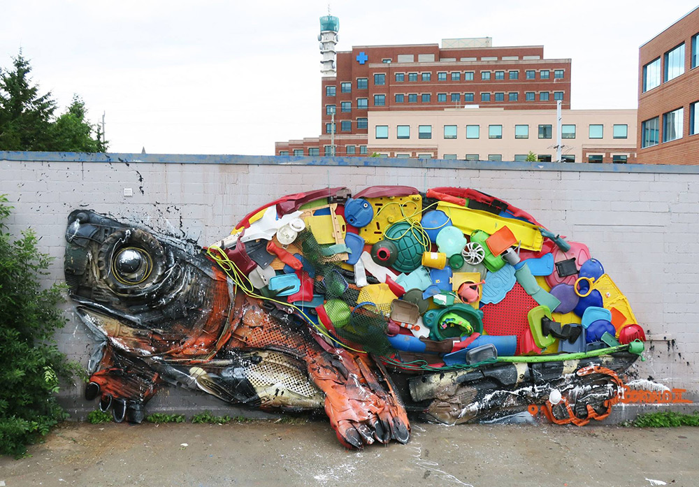 Bordalo II arte urbano reciclaje basura
