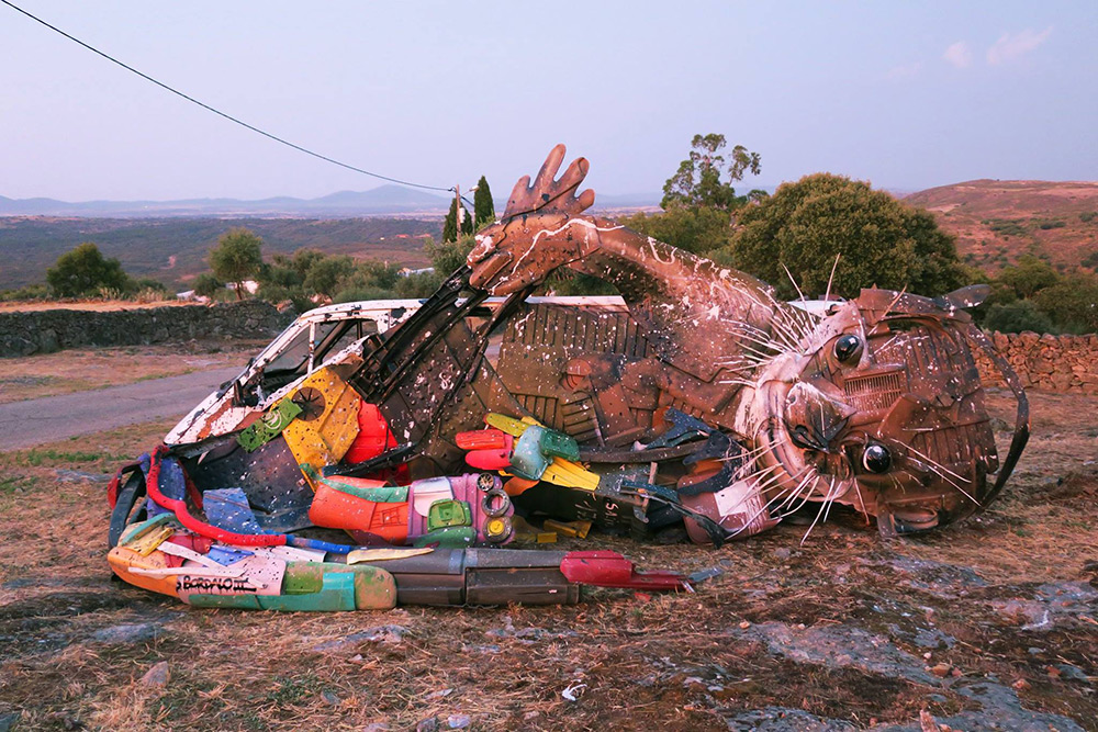 Bordalo II arte urbano reciclaje basura