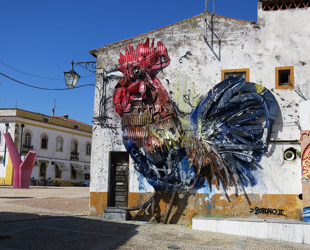 Bordalo II arte urbano reciclaje basura