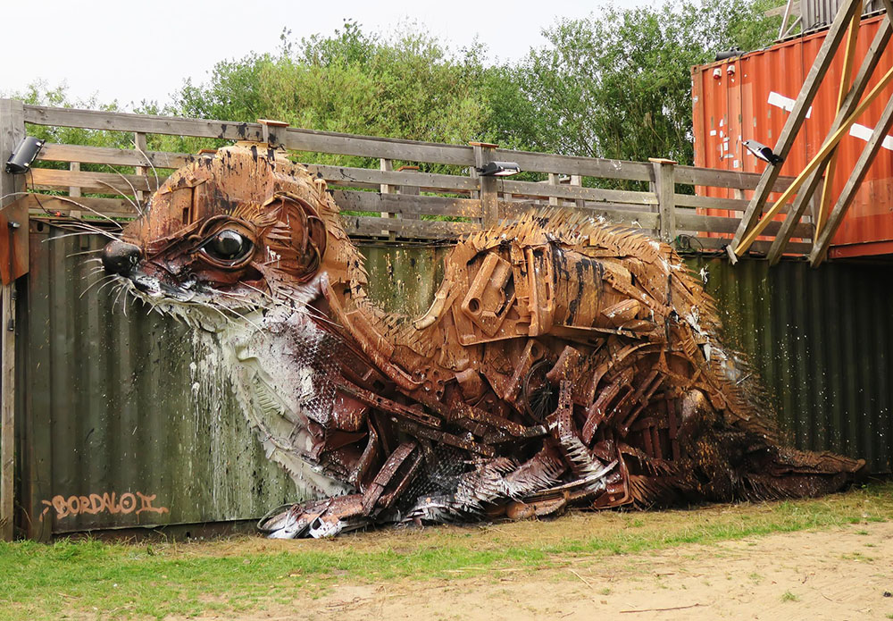 Bordalo II arte urbano reciclaje basura