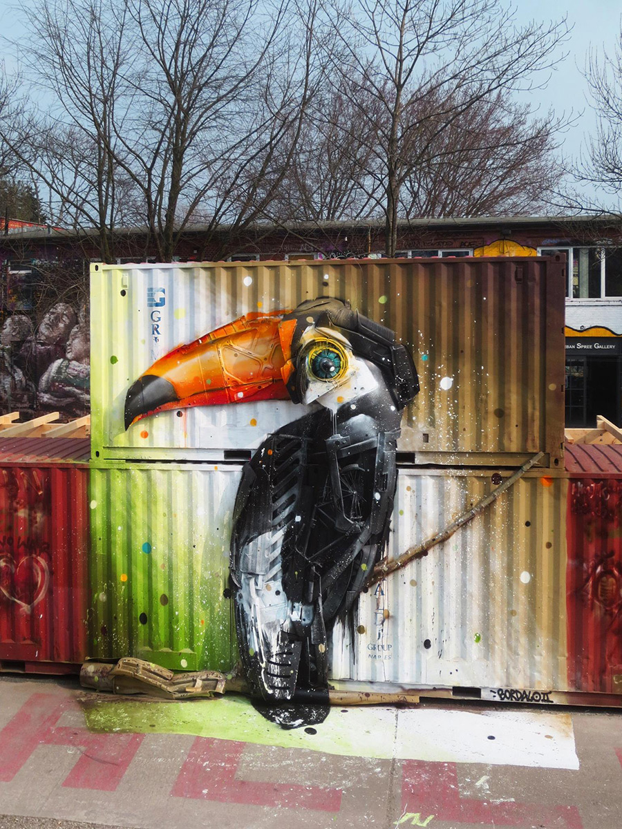 Bordalo II arte urbano reciclaje basura