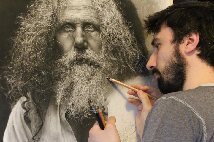 Emanuele Dascanio dibujos renacentistas hiperrealistas
