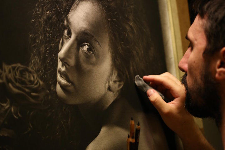 Emanuele Dascanio dibujos renacentistas hiperrealistas 8