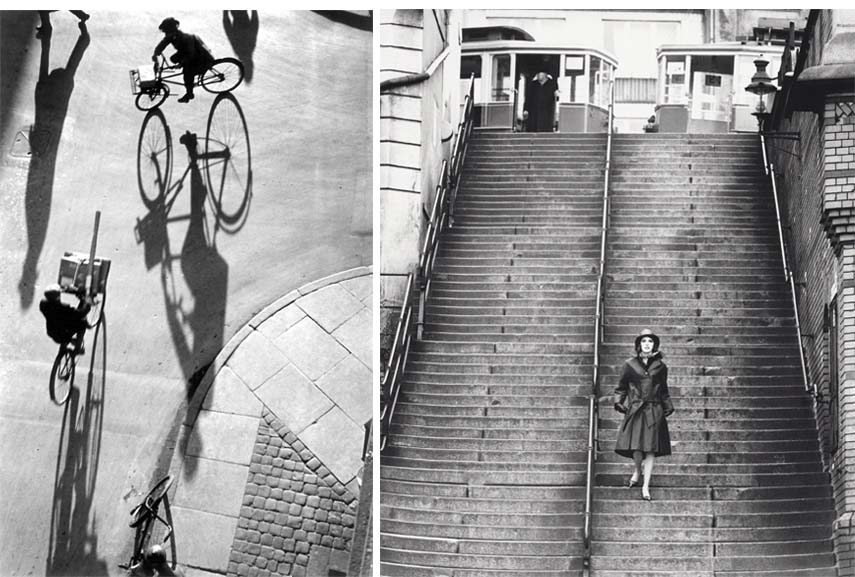 Left Heinrich Heidersberger Laederstraede Kopenhagen 1935 Right F.C. Gundlach Modereportage fur Nino Hamburger Hafen 1958 1