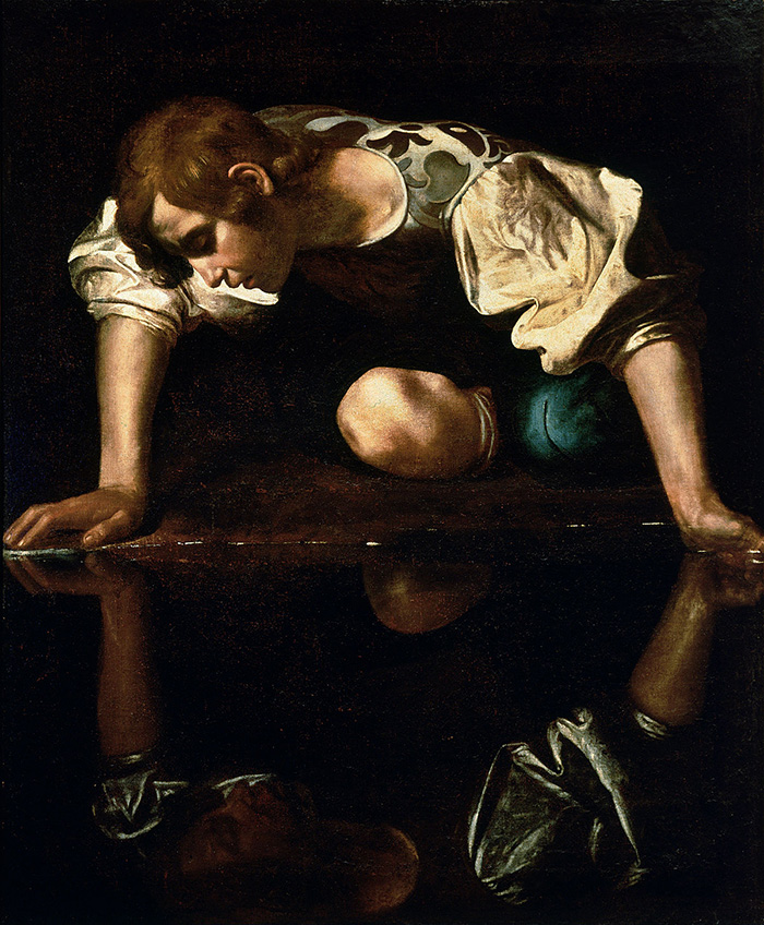 Narcissus. Caravaggio, 1594-96.