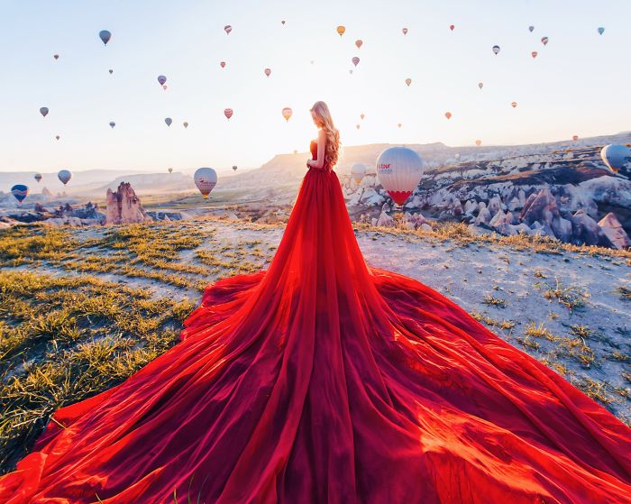 Kristina Makeeva mujeres con vestidos 9