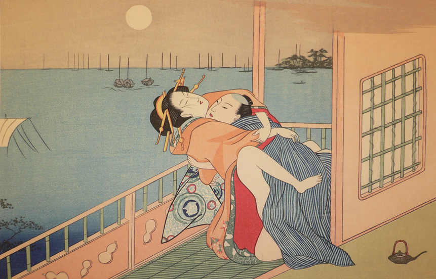 Xilografía Keisai Eisen (1790-1848), estilo ukiyo-e.