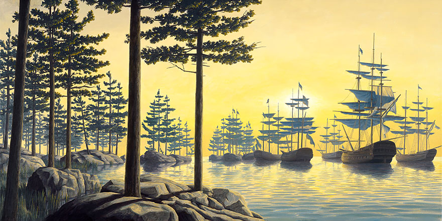 Rob Gonsalves pintura ilusion optica surrealismo 10