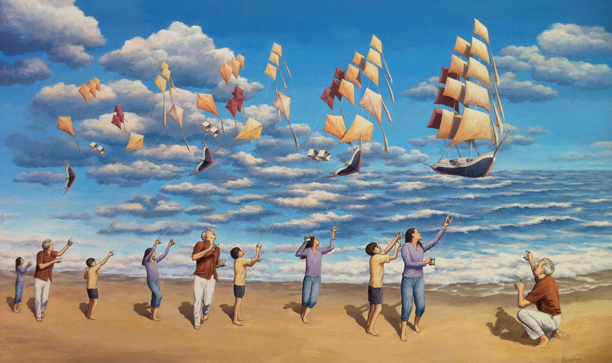 Rob Gonsalves pintura ilusion optica surrealismo 13