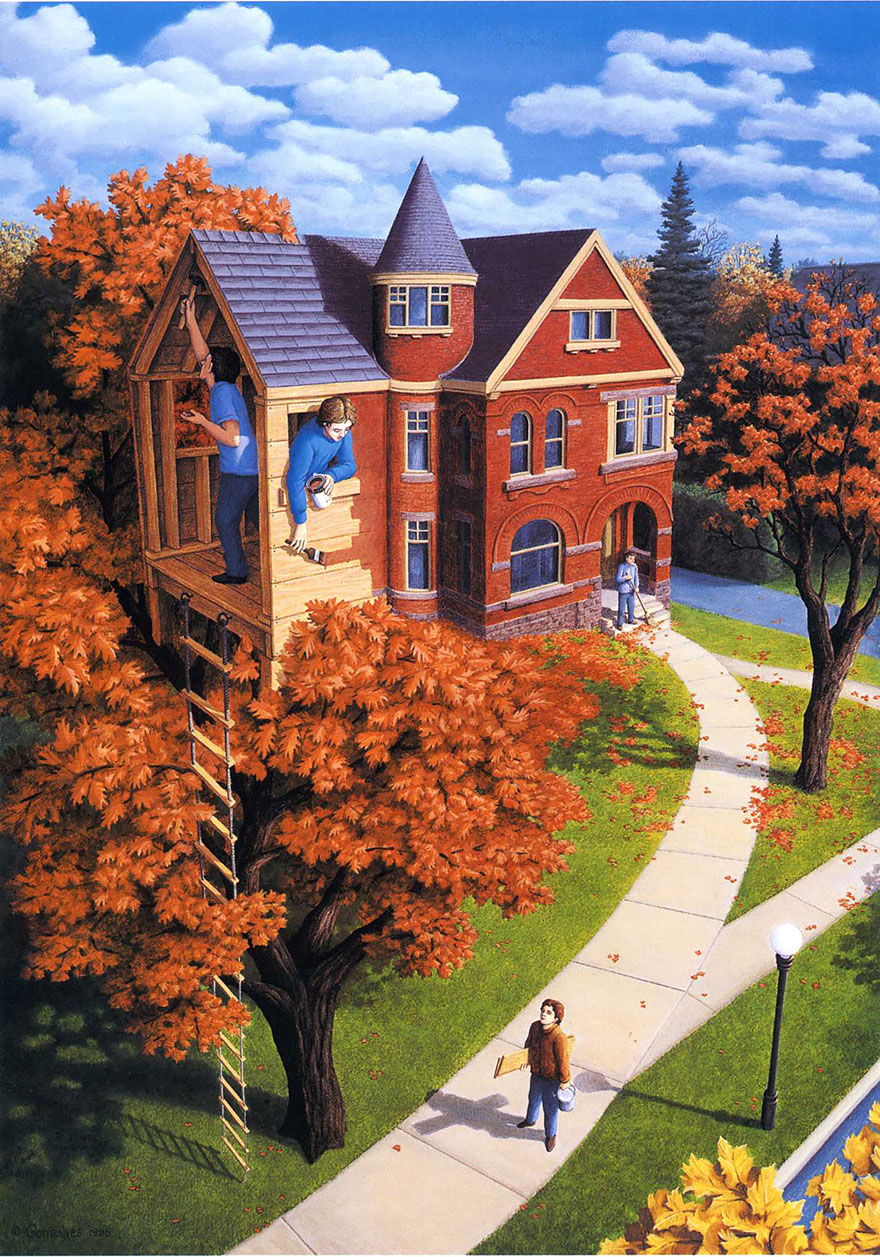 Rob Gonsalves pintura ilusion optica surrealismo 14