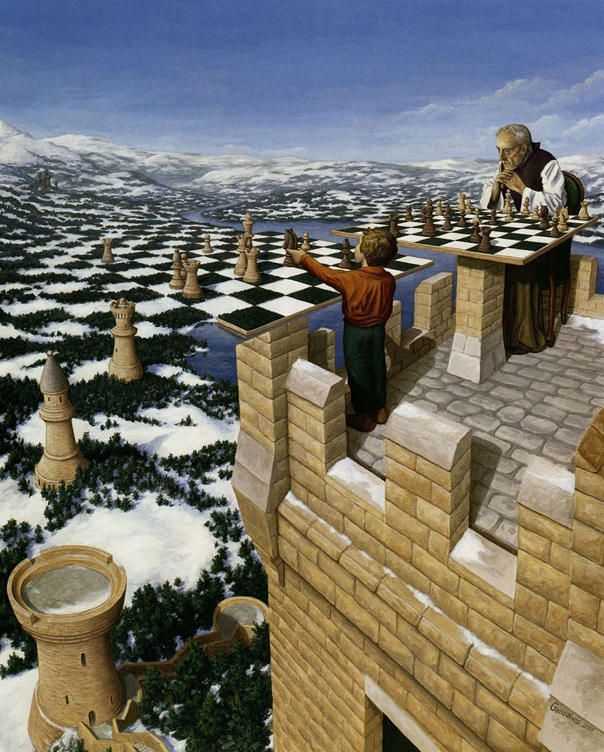 Rob Gonsalves pintura ilusion optica surrealismo 15