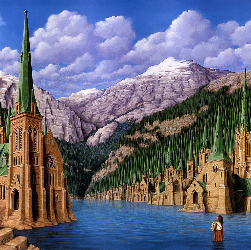 Rob Gonsalves pintura ilusion optica surrealismo 20