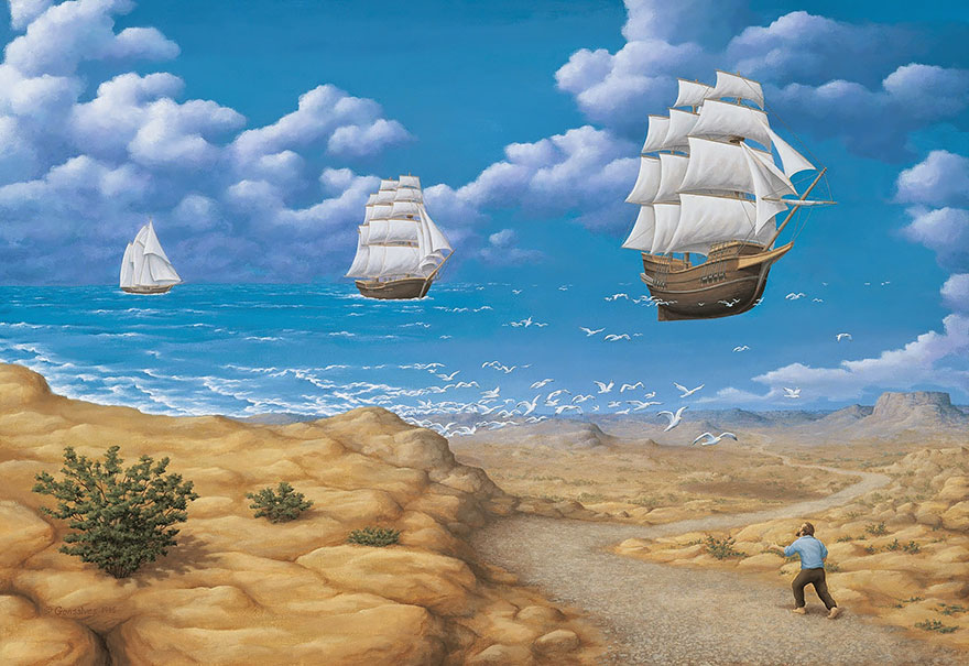 Rob Gonsalves pintura ilusion optica surrealismo 22