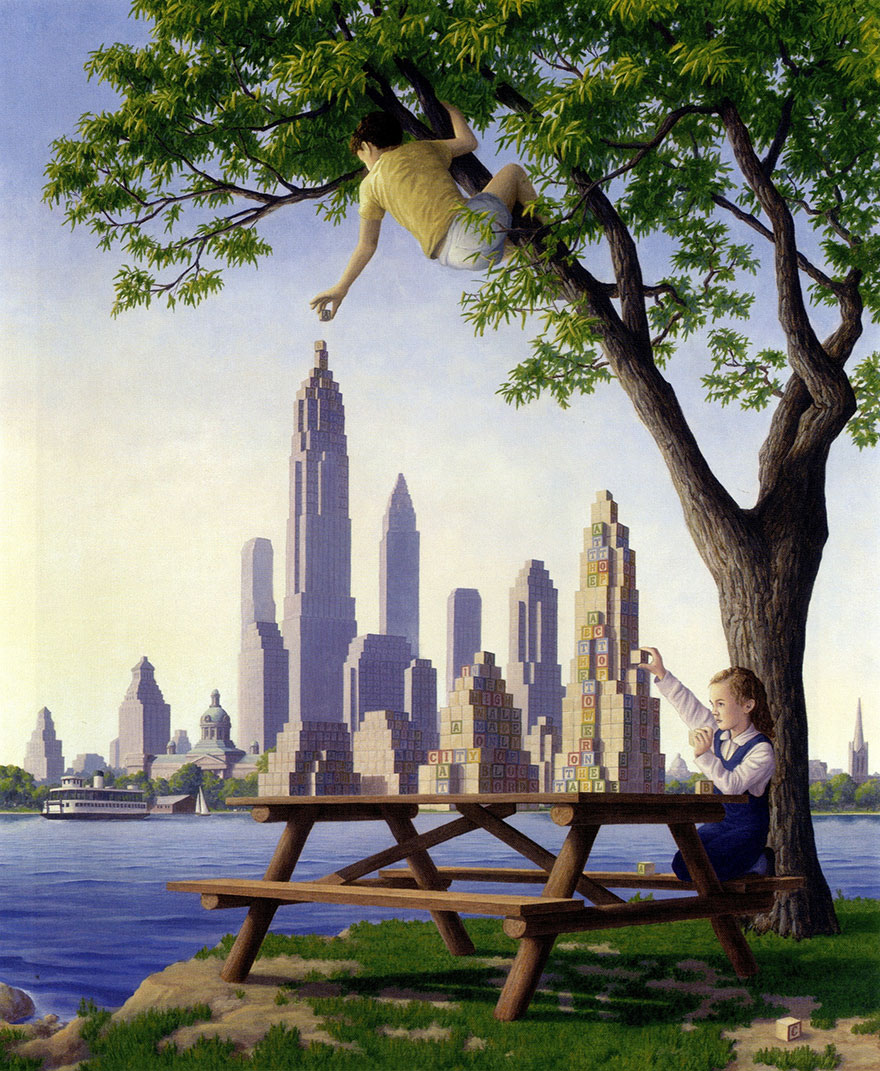 Rob Gonsalves pintura ilusion optica surrealismo 7