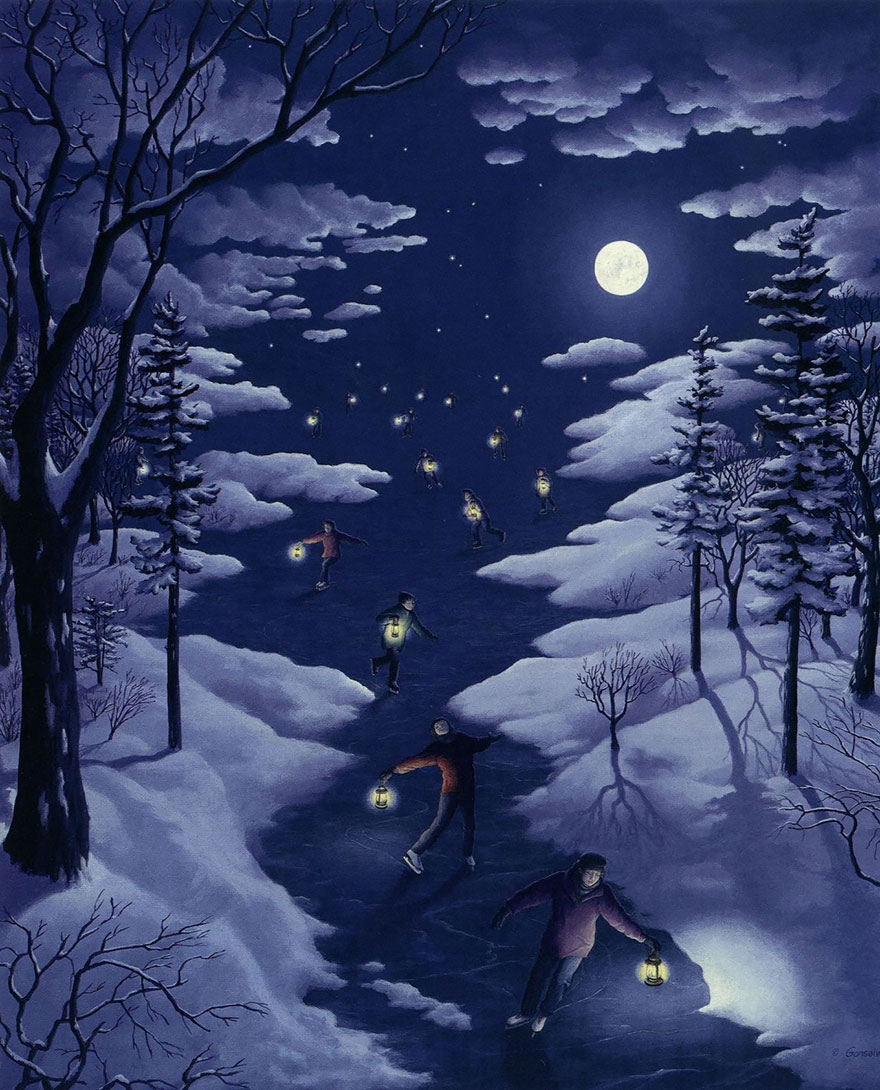 Rob Gonsalves pintura ilusion optica surrealismo 8