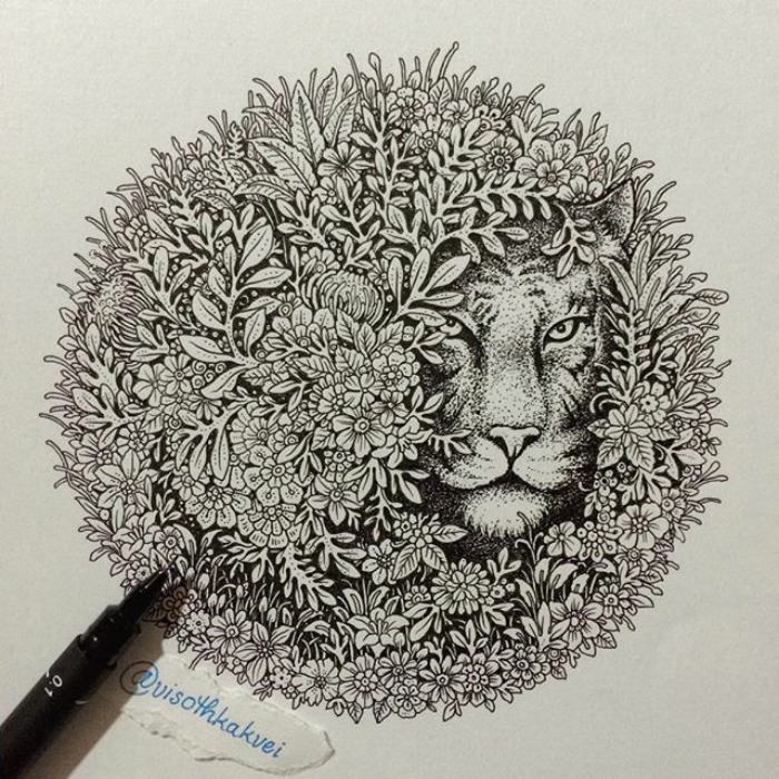 Visoth Kakvei ilustraciones ilusiones opticas 15