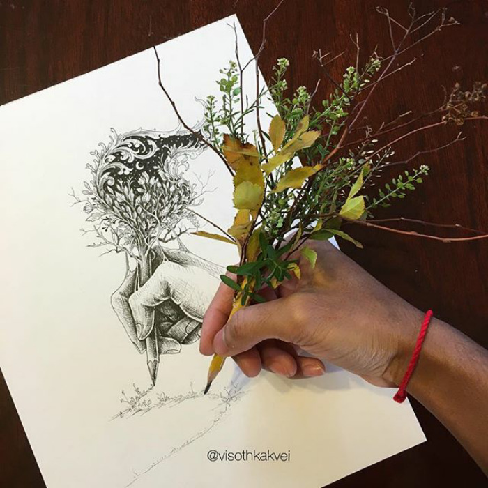 Visoth Kakvei ilustraciones ilusiones opticas 8