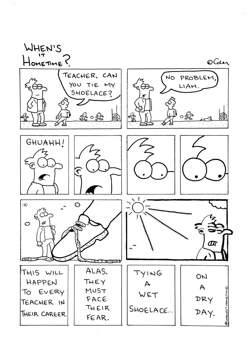 Whens it Hometime humor ilustracion clases 14