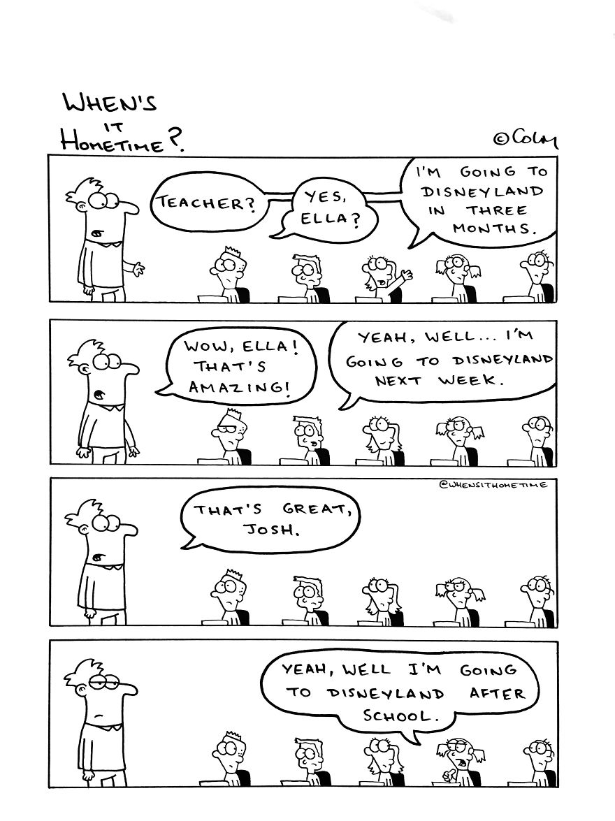 Whens it Hometime humor ilustracion clases 19