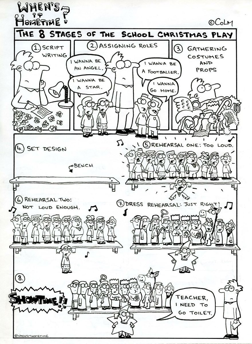 Whens it Hometime humor ilustracion clases 20