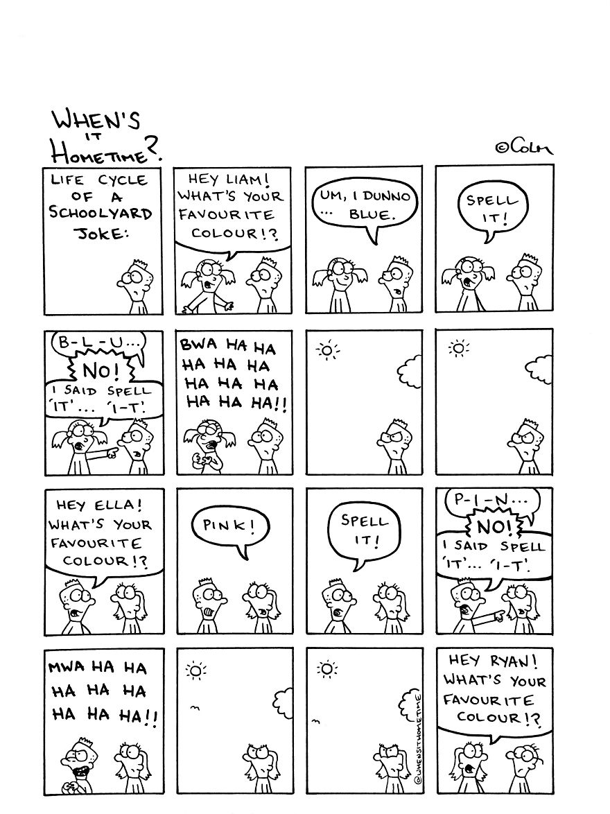 Whens it Hometime humor ilustracion clases 7