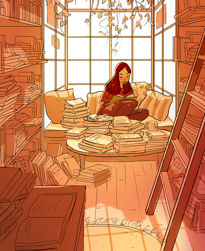 Yaoyao Ma Van As ilustraciones felicidad vivir sola 12