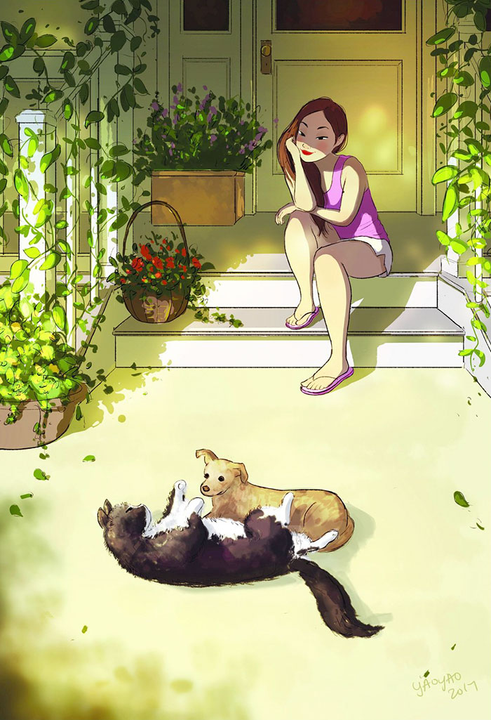 Yaoyao Ma Van As ilustraciones felicidad vivir sola 18