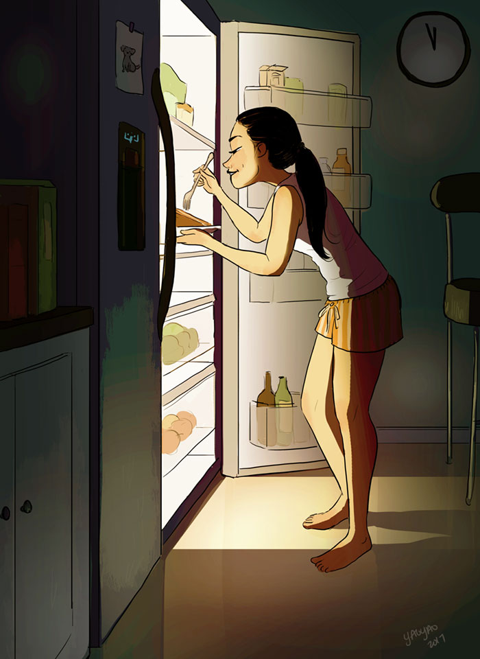 Yaoyao Ma Van As ilustraciones felicidad vivir sola 20