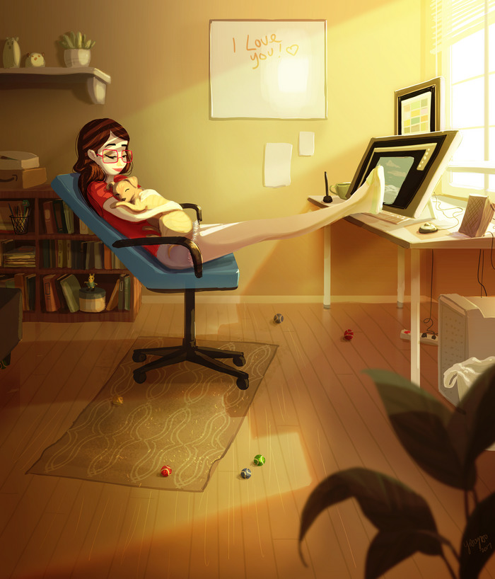 Yaoyao Ma Van As ilustraciones felicidad vivir sola 23