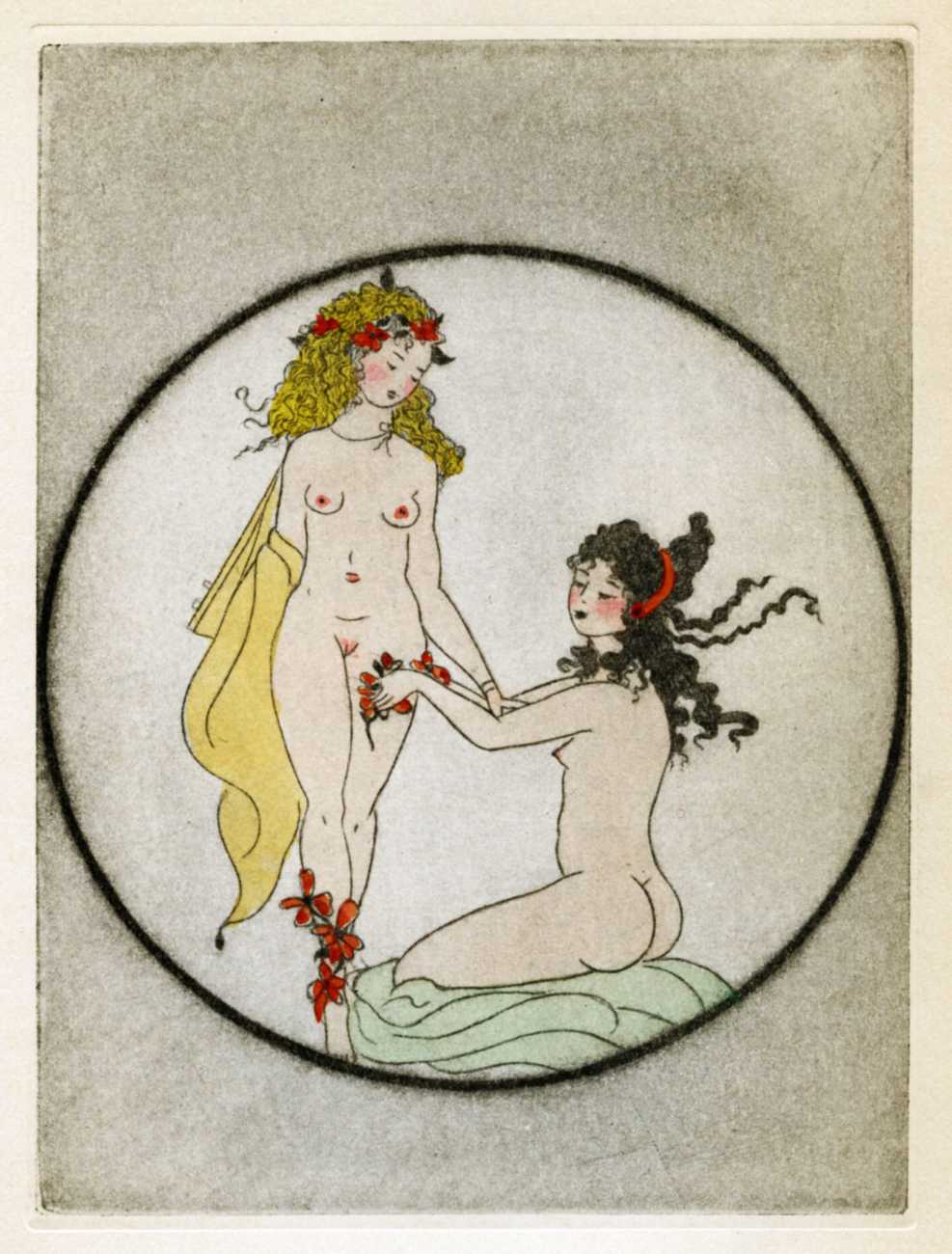 Ilustraciones de dibujos de desnudos femeninos de Clara Tice