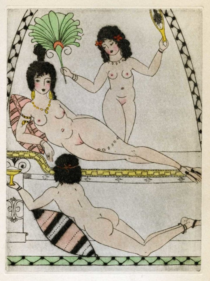 Ilustraciones de dibujos de desnudos femeninos de Clara Tice
