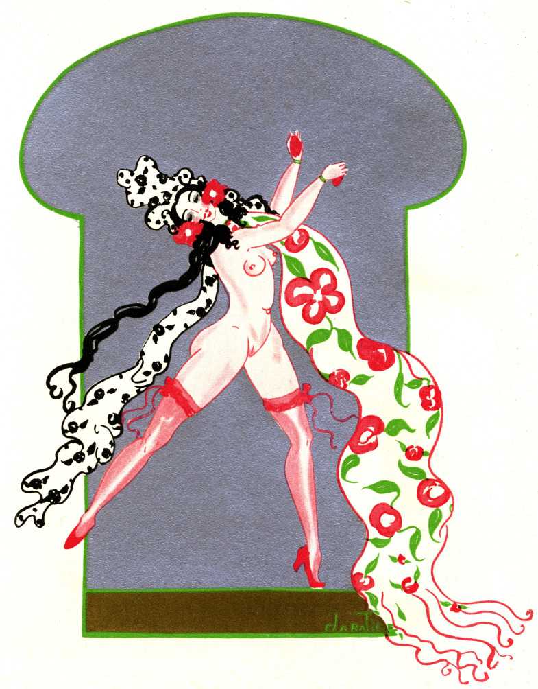 Ilustraciones de dibujos de desnudos femeninos de Clara Tice