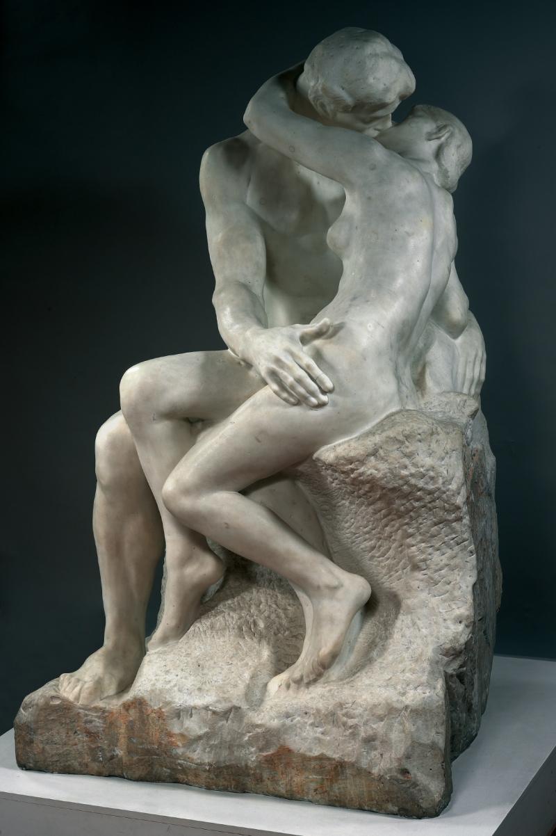 Auguste Rodin, El beso, 1929, Mármol. Philadelphia Museum of Art.