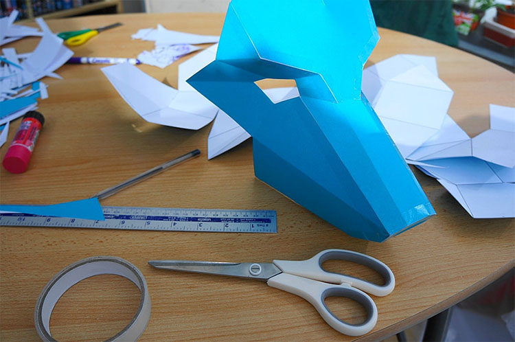 DIY Mascaras geometricas papel Steve Wintercroft