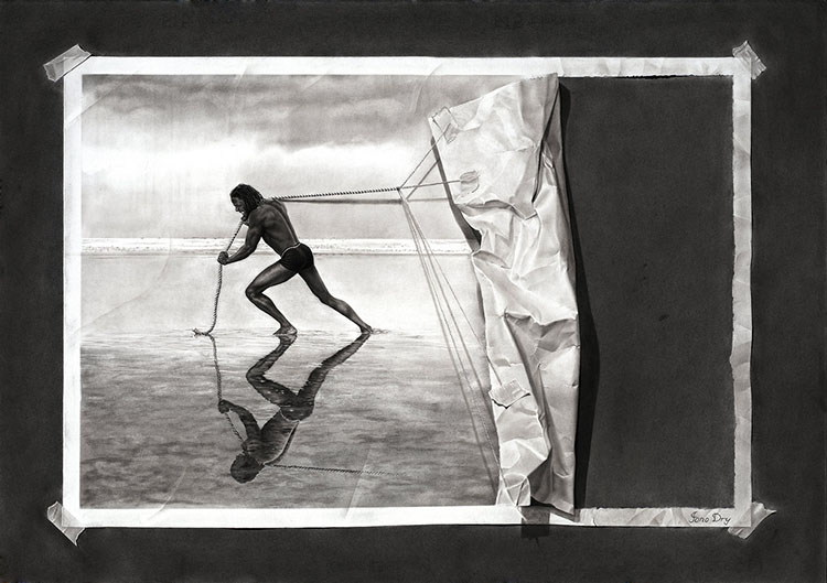 Jono Dry dibujos surrealistas hiperealistas