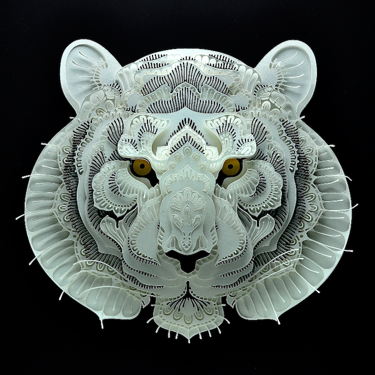 Patrick Cabral esculturas de papel