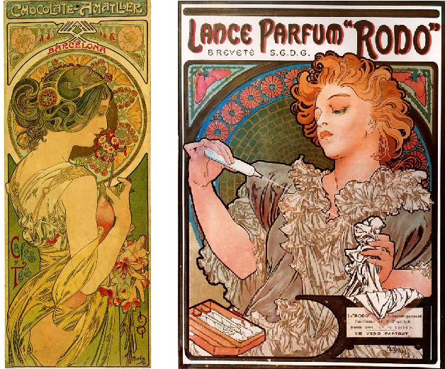 Carteles publicitarios Alfons Mucha