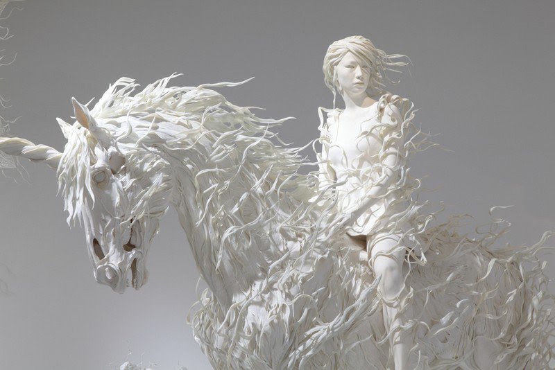 Motohiko Odani esculturas de papel