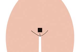 Caroline Selmes, peinado y corte de pelo pubis