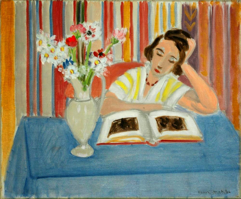 Henri Matisse Girl Reading Vase of Flowers 1922 at Baltimore