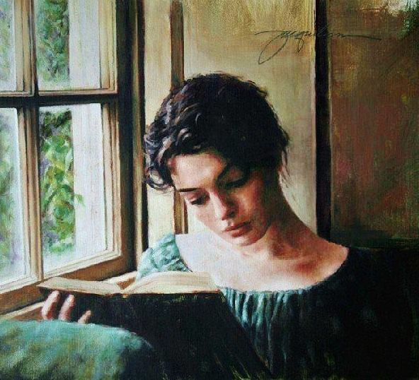 Jacquelyn Bischak Woman reading by the window