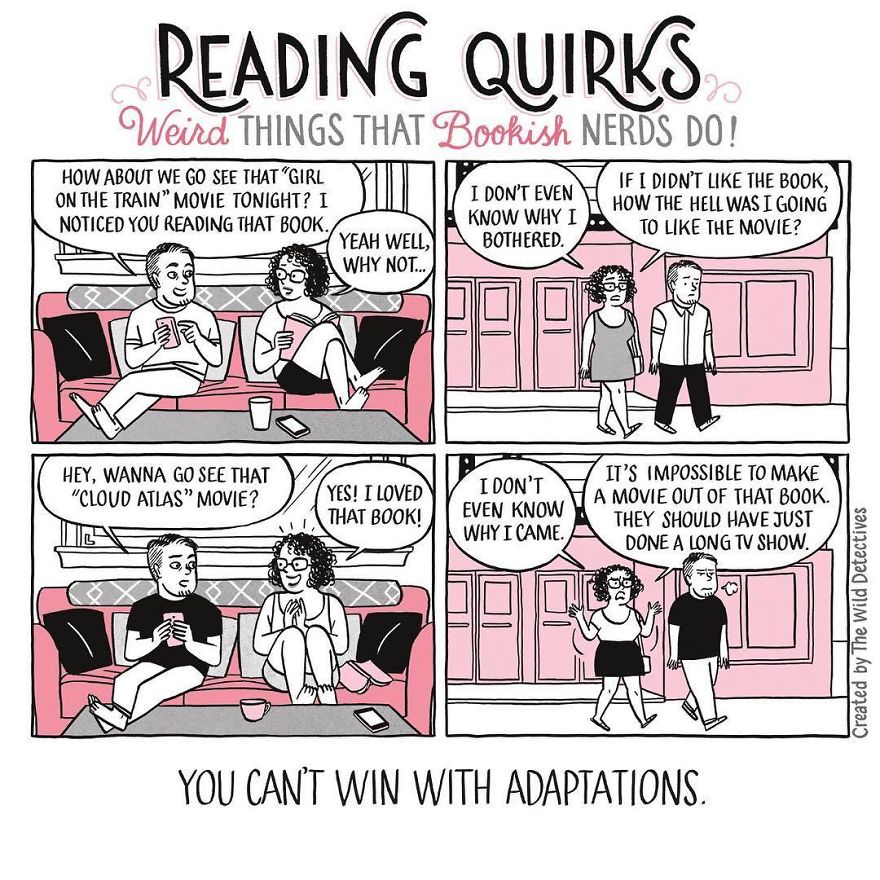Reading Quirks ilustrado por Laura Pacheco, The Wild Detectives.