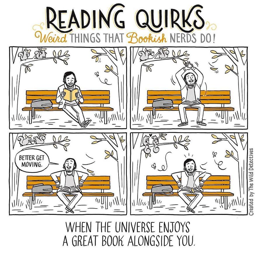 Reading Quirks ilustrado por Laura Pacheco, The Wild Detectives.