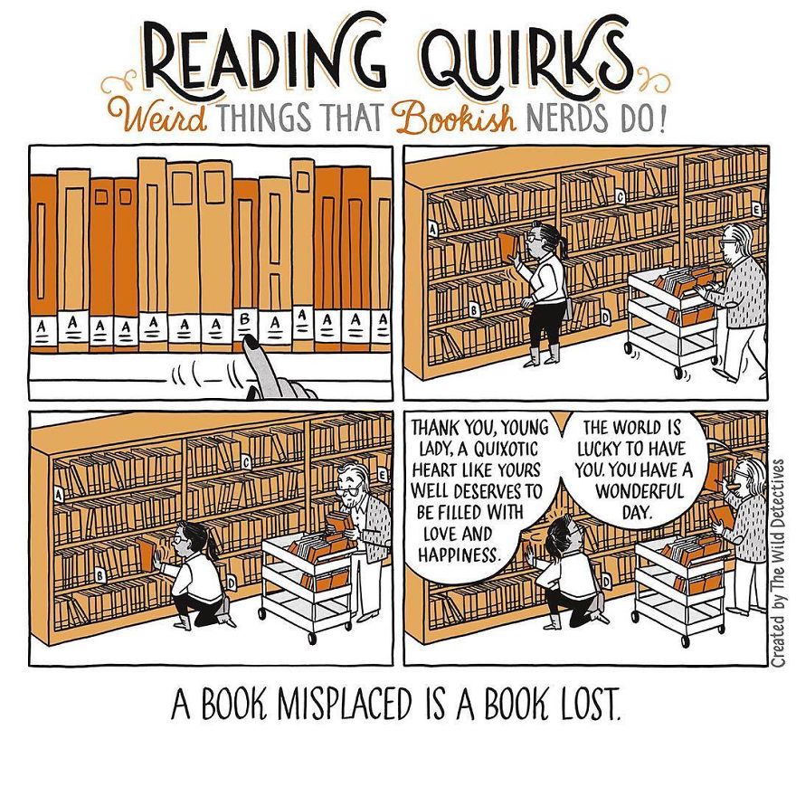 Reading Quirks ilustrado por Laura Pacheco, The Wild Detectives.