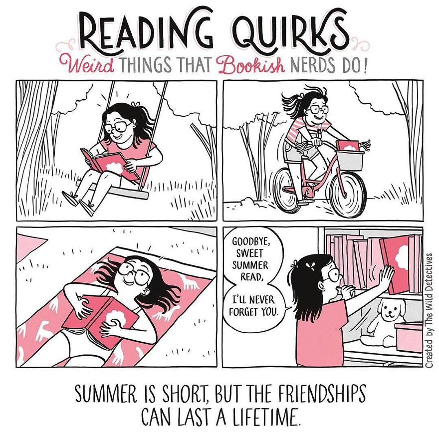 Reading Quirks ilustrado por Laura Pacheco, The Wild Detectives.