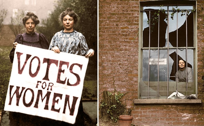 Mujeres Que Lucharon Por Sus Derechos. Fotografías Coloreadas Por Tom ...